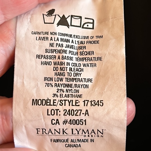 Frank Lyman black stretchy pencil skirt, size 10 - Picture 4 of 4